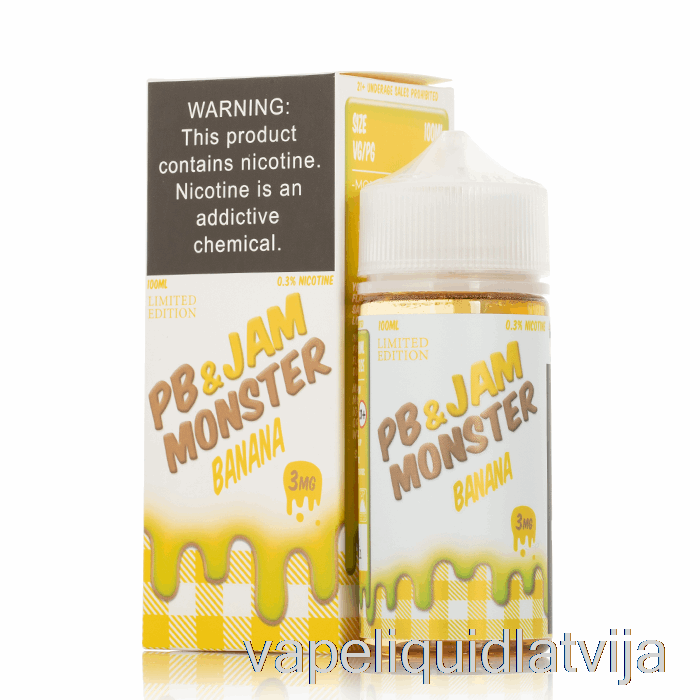 Banāns - Pb Un Ievārījuma Briesmonis - 100ml 6mg Vape šķidrums